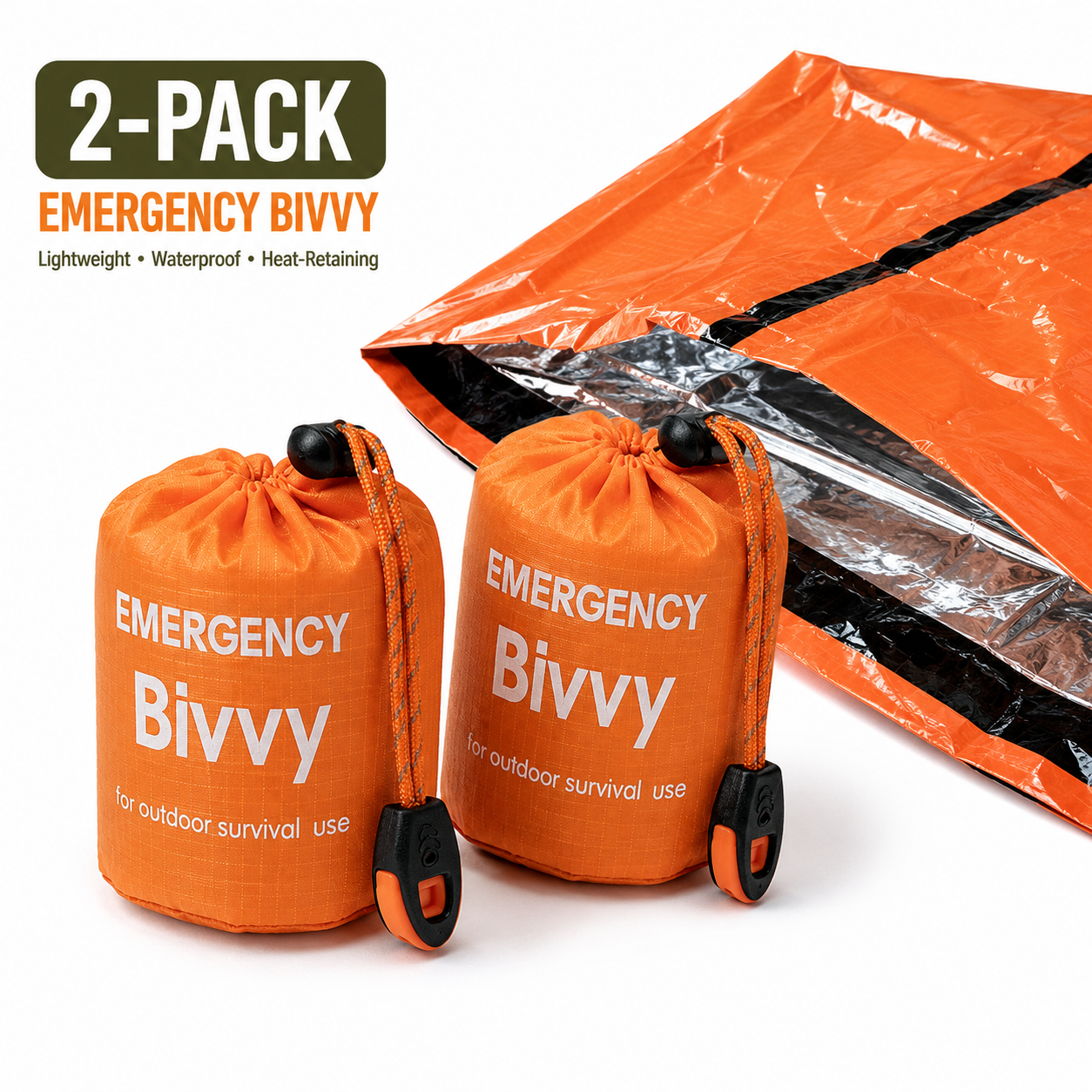 best emergency bivvy bag for rain 2-Pack Waterproof Thermal Survival Sleeping Sack Color:Candy/Pearl Red travel accessory sports activities 18% OFF on American