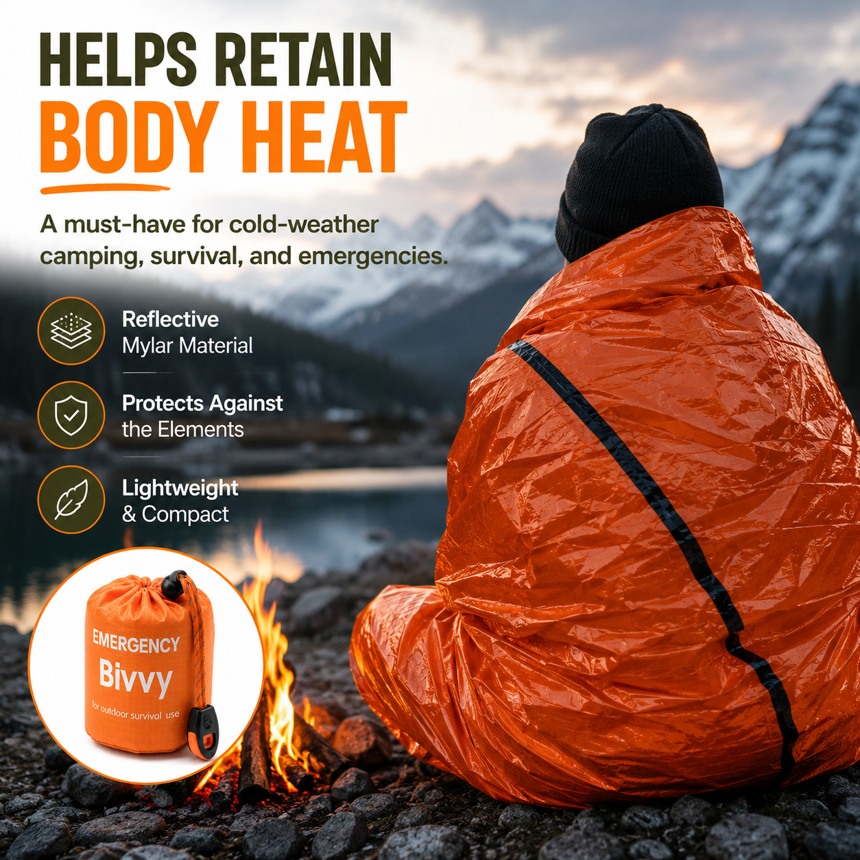 best emergency bivvy bag for rain SOL Escape Breathable Bivy Rescue Essentials Weatherproof protection This bivy bag protects you from the elements and keeps out wind GOGOOD 4 Pack Emergency Bag